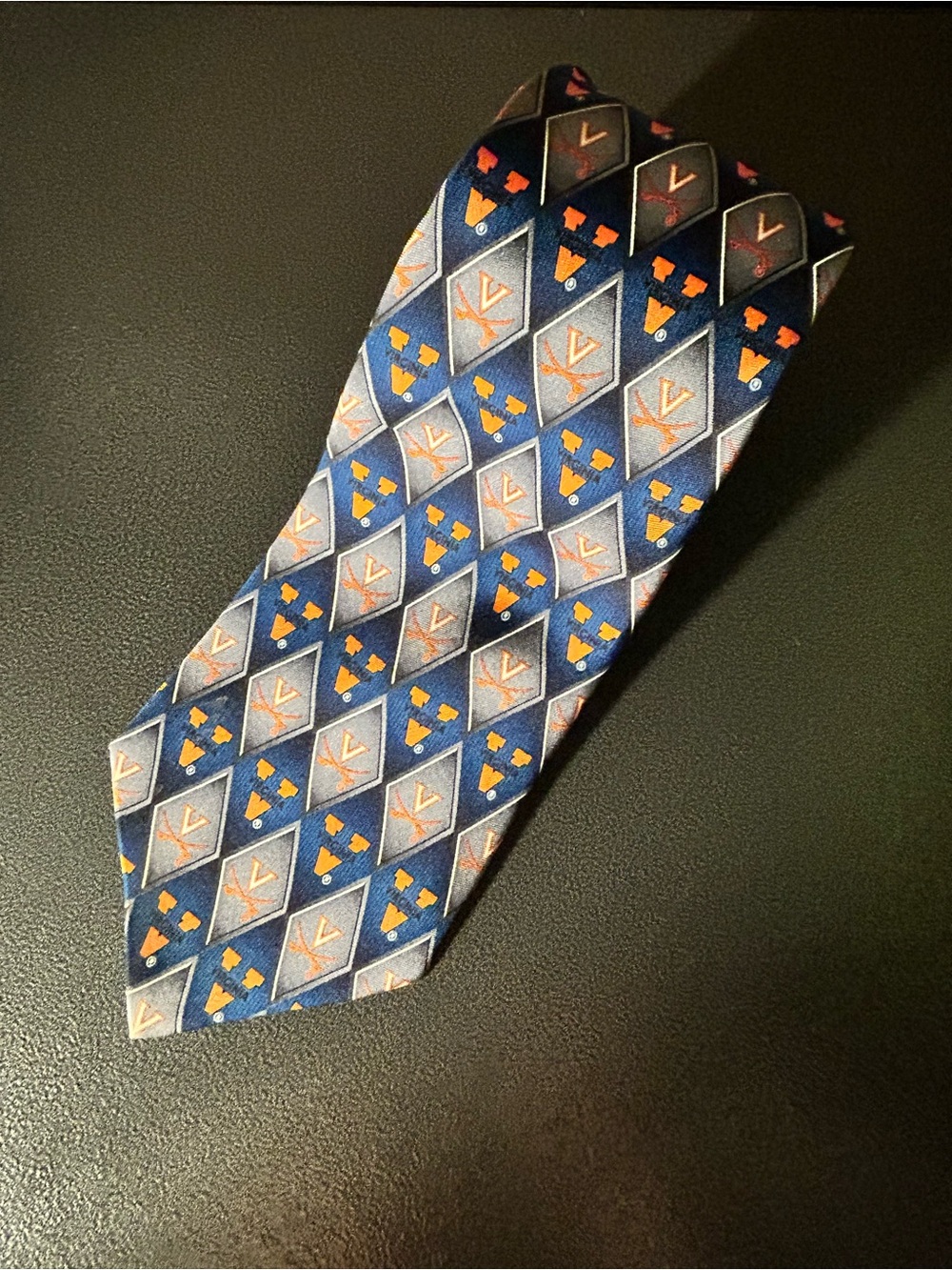 Virginia Cavaliers Men's Necktie College University Football Logo Blue Neck Tie